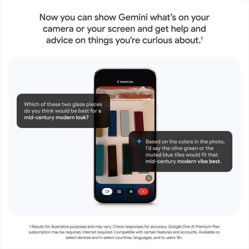 Google Pixel 9 Pro XL - Unlocked Android Smartphone with Gemini, Triple Rear Camera System, 24-Hour Battery, and 6.8" Super Actua Display - Hazel - 128 GB